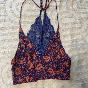 Intimately Free People  Purple/Orange Lace Crop Top